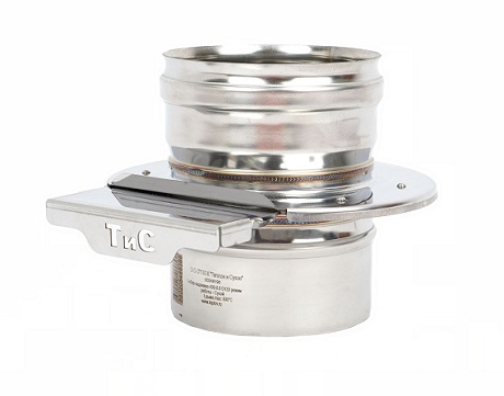 Шибер-задвижка Ø120 AISI430 0,8мм