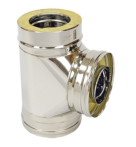 Сэндвич-тройник 90° Ø180/240 AISI430/430 0,8/0,8мм