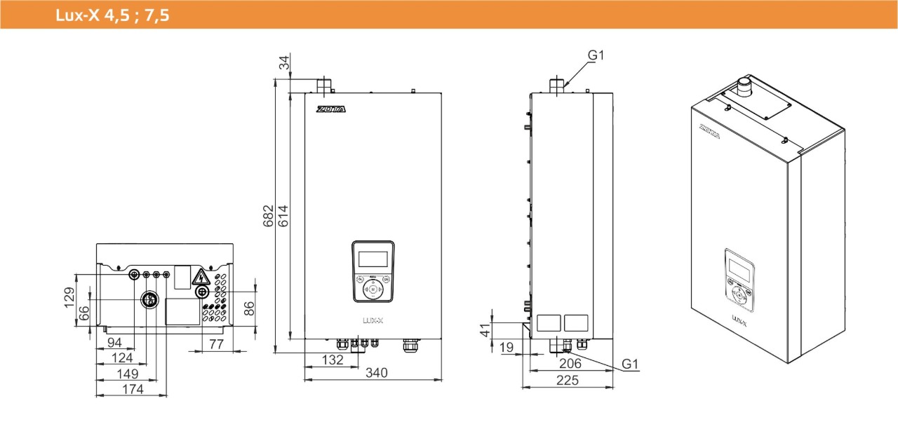 Электрокотел ZOTA LUX-X 7,5