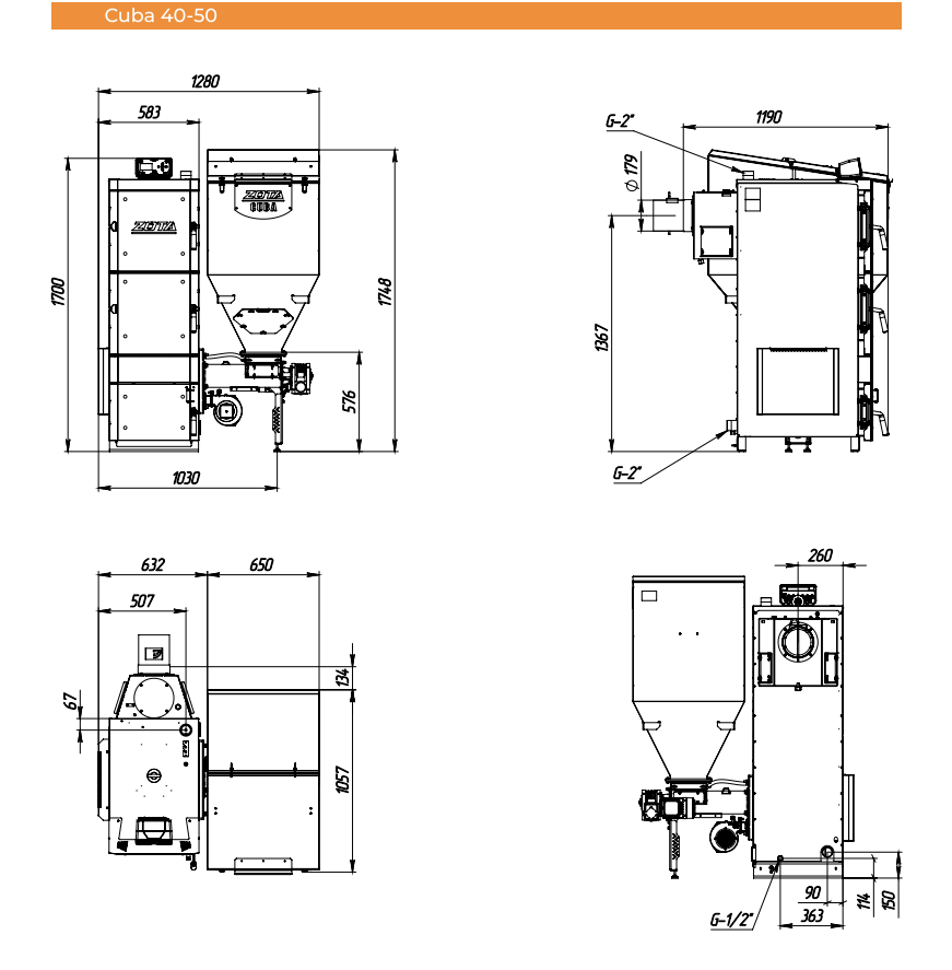 Котел автоматический Zota «Cuba» 40 кВт (C-Line SFA)
