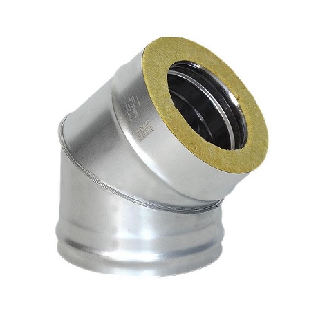 Сэндвич-отвод 135° Ø180/240 AISI430/430 0,8/0,8мм