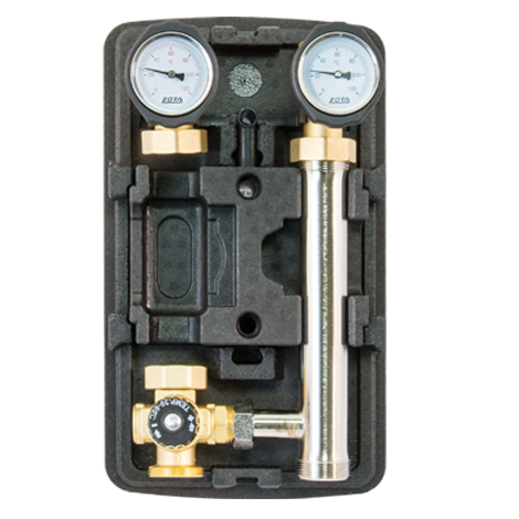 Насосная группа ZOTA с термостатическим смесителем (30-60°С) без насоса 1