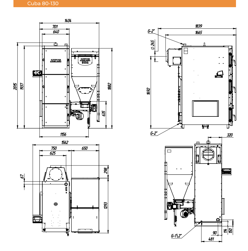 Котел автоматический Zota «Cuba» 80 кВт (C-Line SFA)