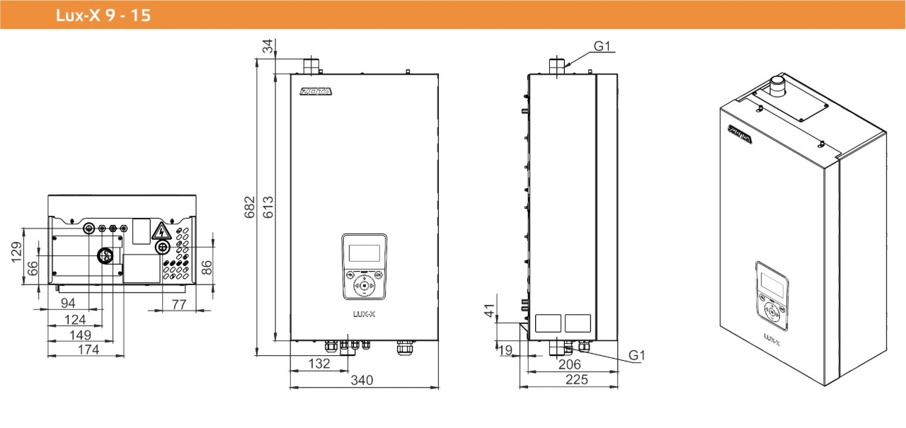 Электрокотел ZOTA LUX-X 12
