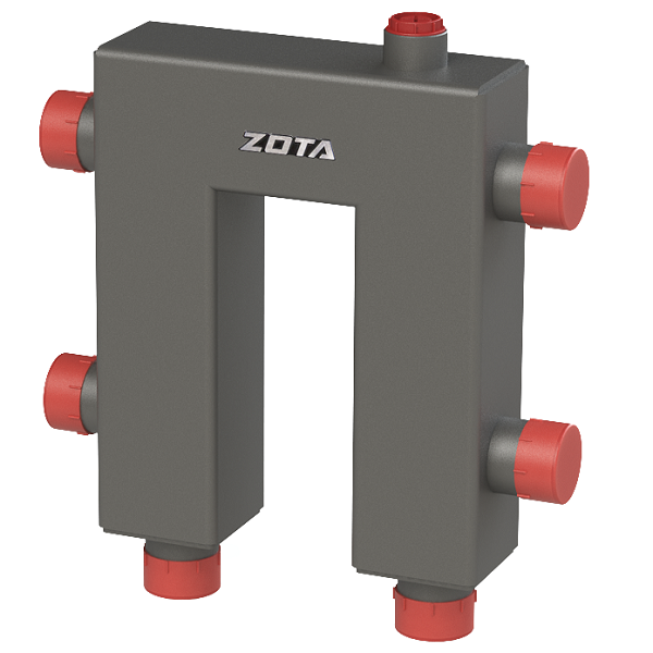 Гидравлический коллектор кольцевой, 2 контура, до 50кВт