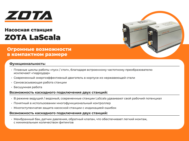 Насосная станция ZOTA LaScala-750