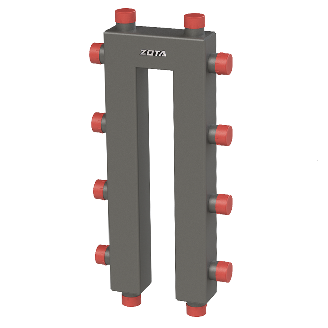 Гидравлический коллектор кольцевой, 5 контуров, до 50кВт