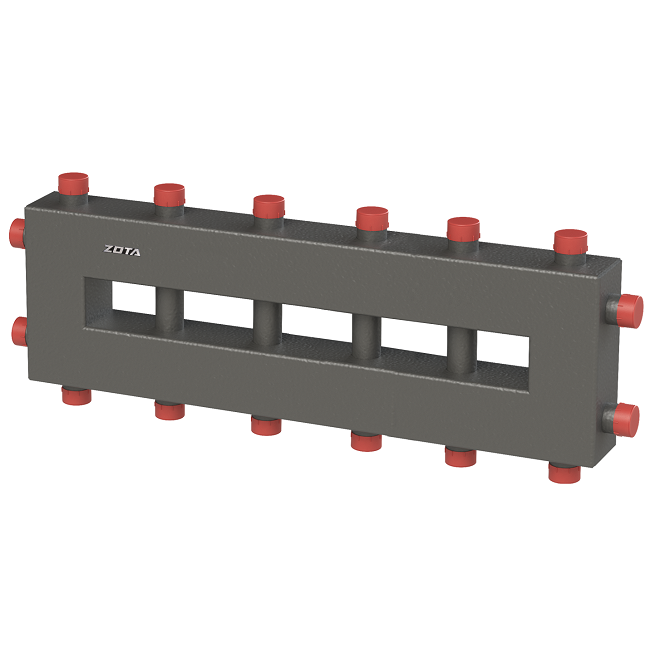 Гидроразделитель с коллектором, компактный, 7 контуров, до 50 кВт
