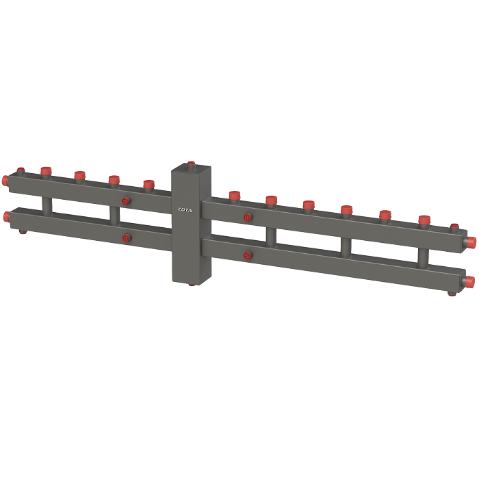 Гидроразделитель универсальный каскадный, односторонний, 4 контура, до 70 кВт