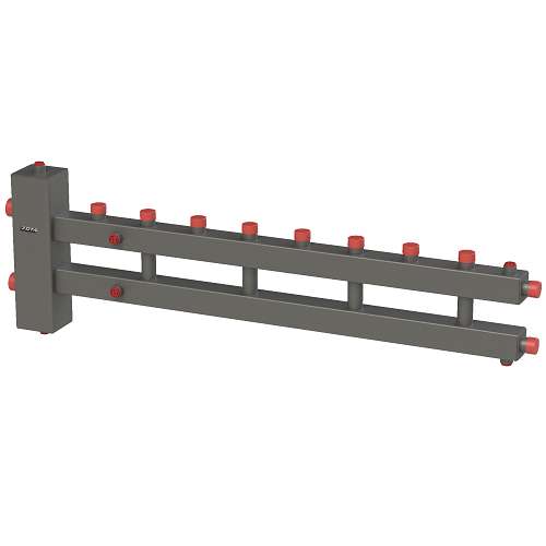 Гидроразделитель с коллектором горизонтальный, односторонний, 5 контуров, до 70 кВт