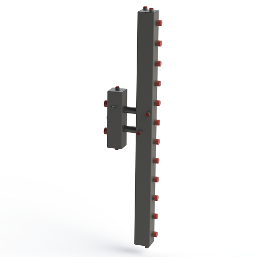 Гидроразделитель с коллектором вертикальный, односторонний, 6 контура, до 70 кВт